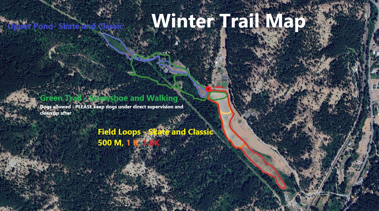 map showing ski trails
